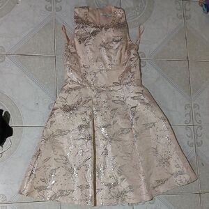 Elegant Sleeveless Dress with Silver Accents